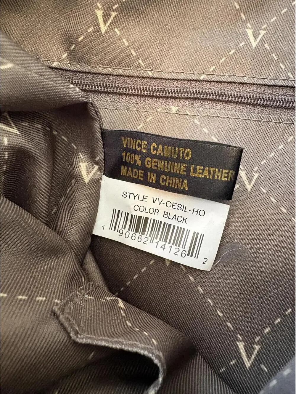 Vince Camuto Black Leather Hobo Shoulder Bag Tassel Gold Hardware